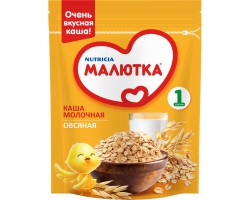 Каша молочная, Малютка 220 г овсяная с 5 мес